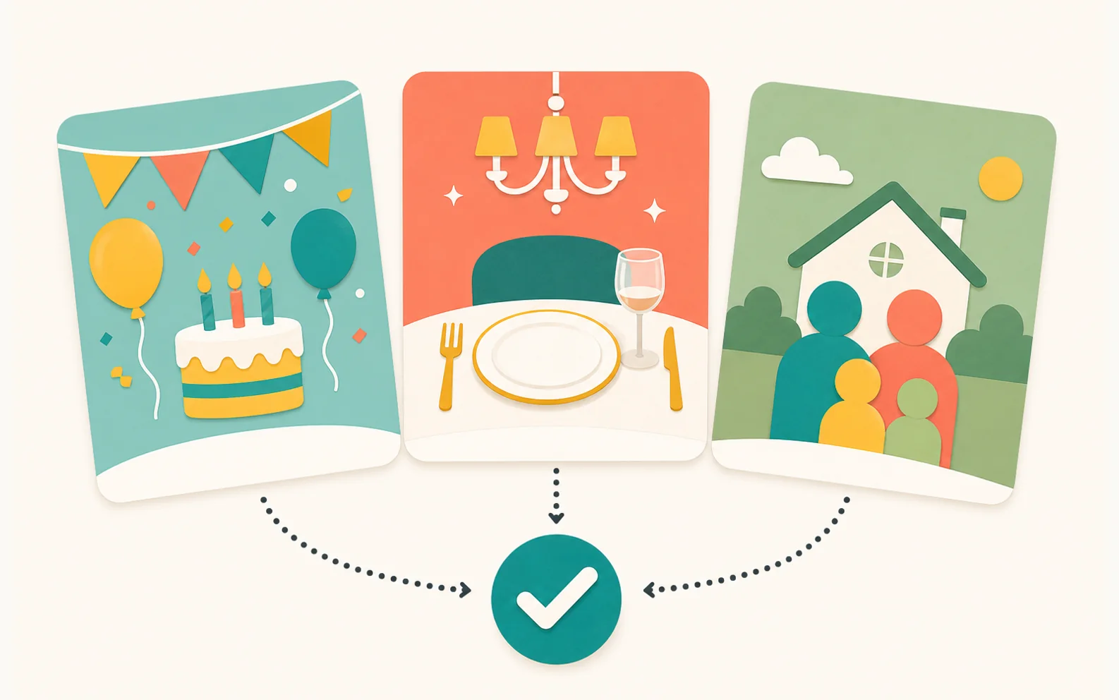 Decision guide illustration comparing free online invitation and RSVP options.